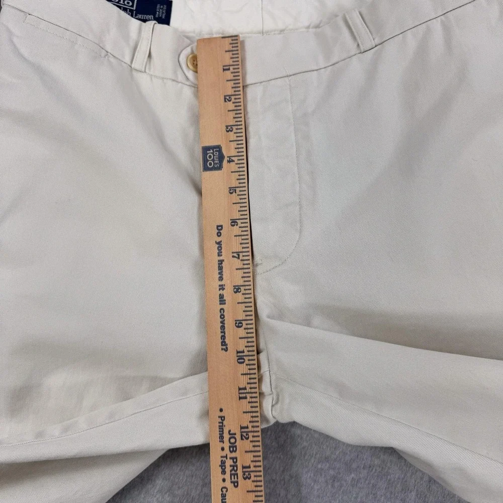 Polo Ralph Lauren Pants Mens 34x30 Beige Cotton Chino Casual Adjustable Waist